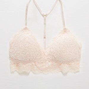 Aerie Romantic Lace Padded Triangle Bralette - Size M